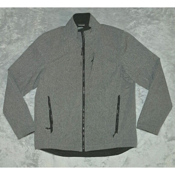 C9 By Champion Mens Waterproof Jacket Venture Dry Size L Fleece Grey Heathered - Picture 1 of 10